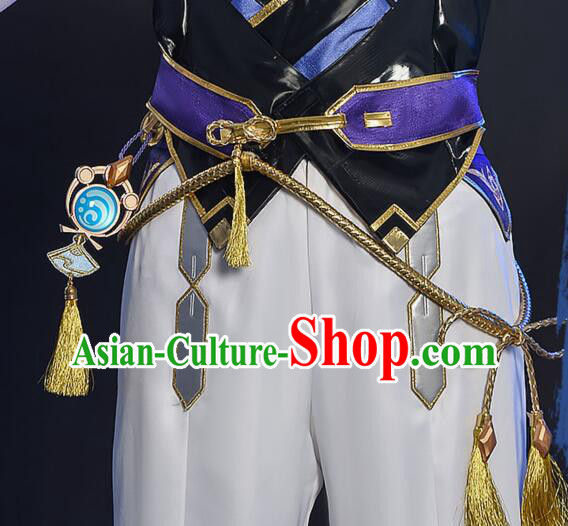 Top Cos Shogunate Young Lord Outfits Genshin Impact Cosplay Costumes Kamisato Ayato Garments