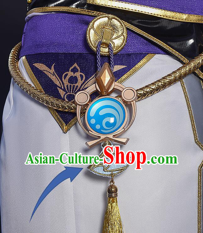 Top Cos Shogunate Young Lord Outfits Genshin Impact Cosplay Costumes Kamisato Ayato Garments