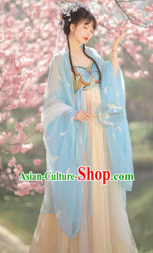 China Ancient Princess Garment Costumes Traditional Hanfu Dress Song Dynasty Noble Lady Clothing