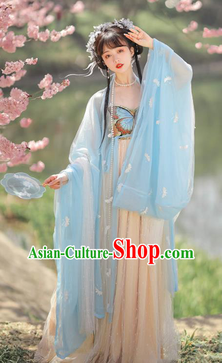 China Ancient Princess Garment Costumes Traditional Hanfu Dress Song Dynasty Noble Lady Clothing