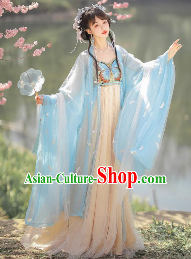 China Ancient Princess Garment Costumes Traditional Hanfu Dress Song Dynasty Noble Lady Clothing