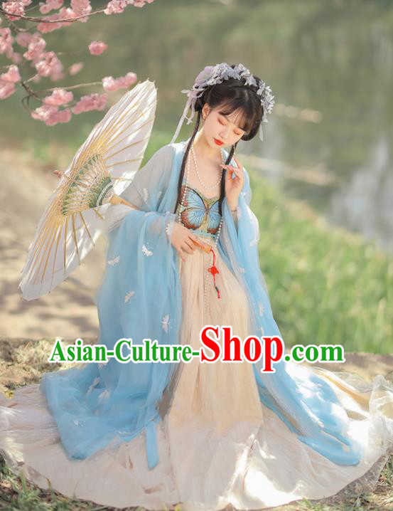 China Ancient Princess Garment Costumes Traditional Hanfu Dress Song Dynasty Noble Lady Clothing