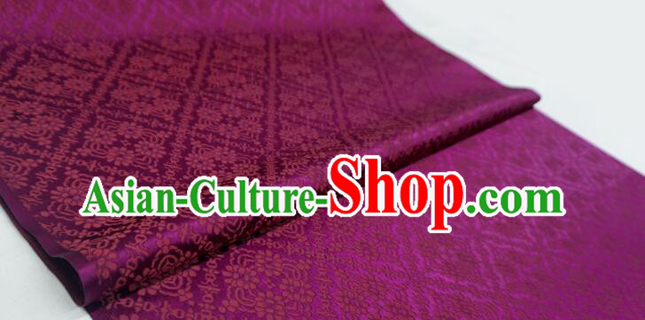 Top Chinese Brocade Fabric Hanfu Silk Fabric Deep Purple Tapestry Cloth