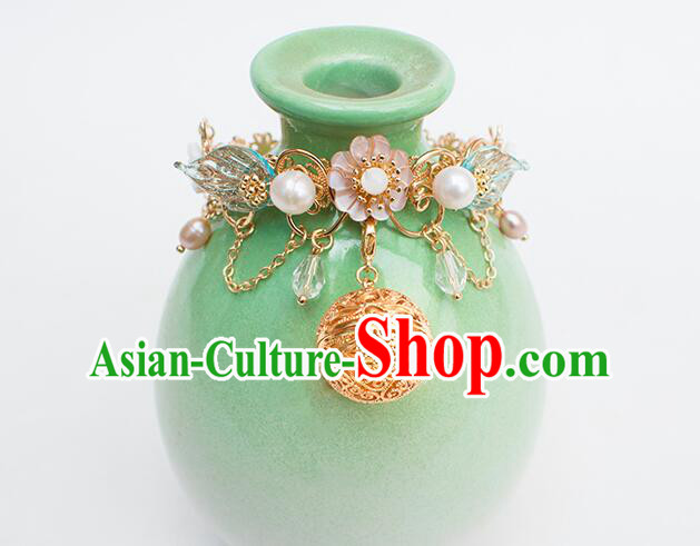 Chinese Traditional Golden Sachet Jewelry Ancient Princess Bracelet Handmade Hanfu Fairy Bangle