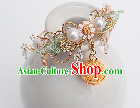 Chinese Traditional Golden Sachet Jewelry Ancient Princess Bracelet Handmade Hanfu Fairy Bangle