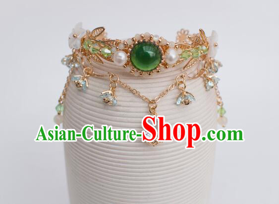 Chinese Handmade Hanfu Bangle Traditional Crystal Jewelry Ancient Princess Bracelet