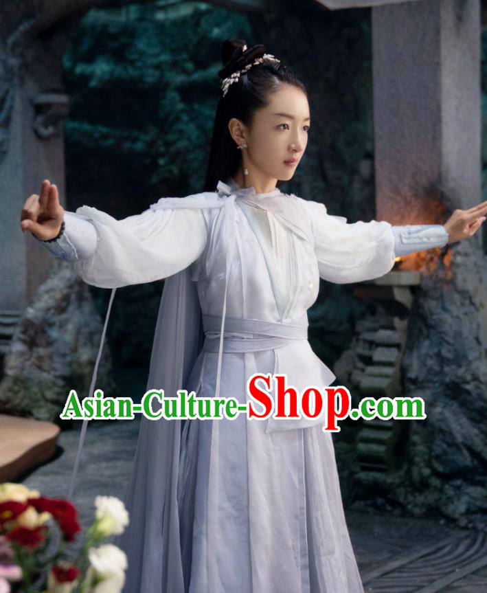 Chinese Romance TV Ancient Love Poetry Shang Gu Costumes Ancient Goddess Clothing Xianxia Series Drama Female Immortal Dress Garments