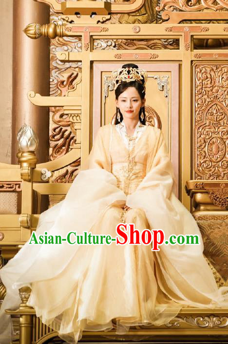 Chinese Xianxia Series Drama Immortal Dress Garments Romance TV Ancient Love Poetry Wu Huan Costumes Ancient Queen Clothing and Headpieces