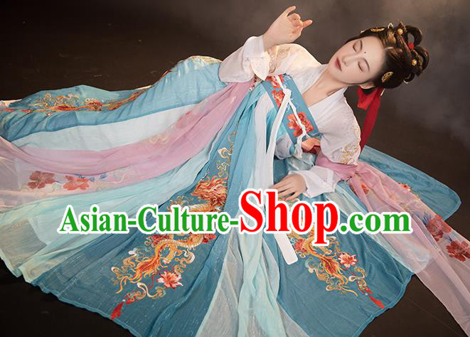 Chinese Traditional Ruqun Hanfu Dress Tang Dynasty Princess Historical Costumes Ancient Goddess Clothing