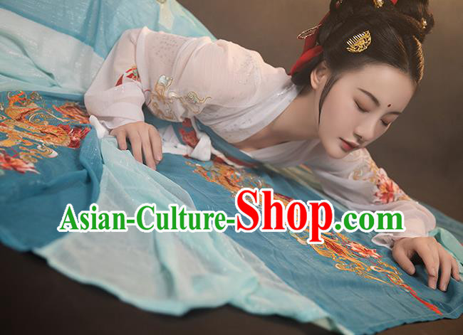 Chinese Traditional Ruqun Hanfu Dress Tang Dynasty Princess Historical Costumes Ancient Goddess Clothing