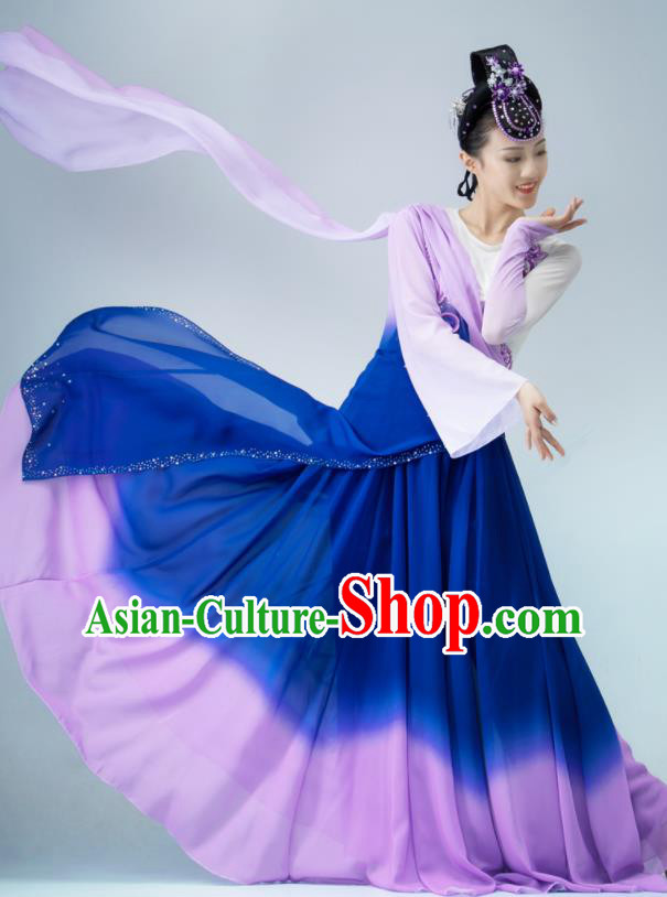 Chinese Classical Dance Costume Han Tang Dance Purple Dress Dance Competition Clothing