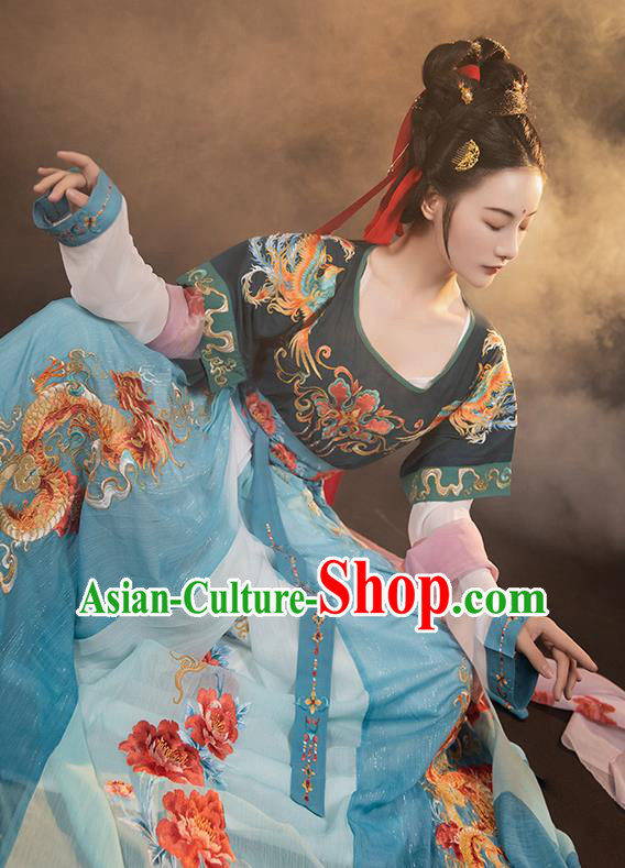 Chinese Tang Dynasty Princess Costumes Traditional Hanfu Dress Ancient Goddess Clothing