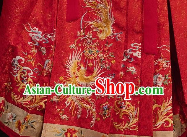 Chinese Ancient Empress Clothing Embroidered Hanfu Wedding Dresses Ming Dynasty Bride Garment Costumes
