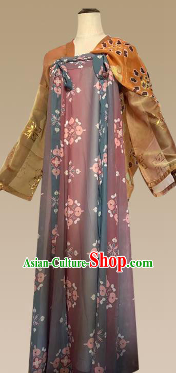 Chinese Tang Dynasty Court Woman Clothing Ancient Imperial Consort Hanfu Dress Traditional Historical Costumes Complete Set