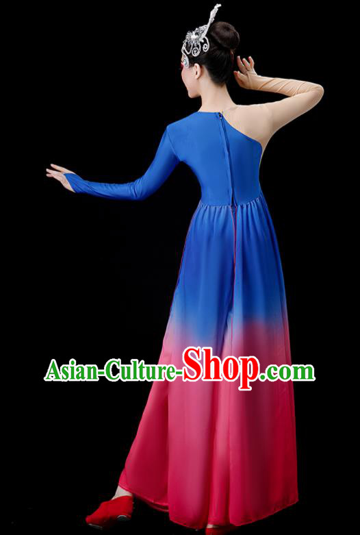 Chinese Women Group Dance Costume Classical Dance Clothing Umbrella Dance Dress