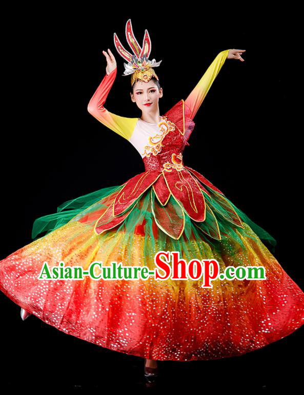 Chinese Stage Performance Clothing Opening Dance Large Dress Modern Dance Costume