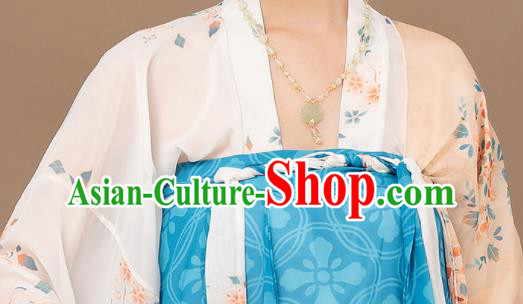 Chinese Tang Dynasty Garment Costume Traditional Embroidered Hanfu Dress Ancient Palace Lady Clothing