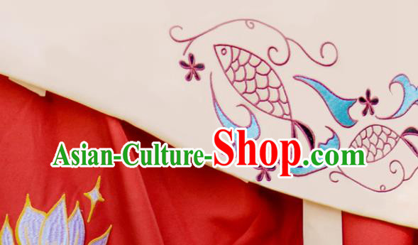 Chinese Traditional Hanfu Dress Ancient Beautiful Woman Clothing Ming Dynasty Princess Garment Costumes
