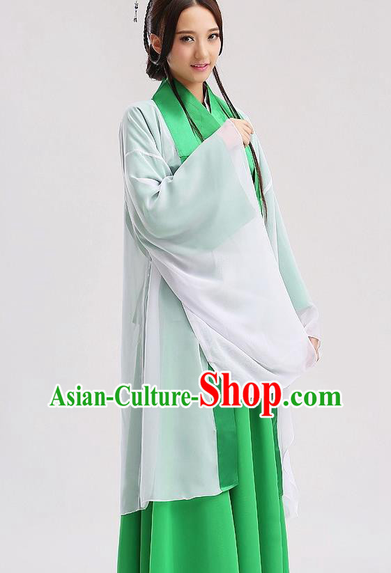 Chinese The Legend of White Snake Xiao Qing Garment Costume Ancient Fairy Green Dress Traditional Young Beauty Clothing