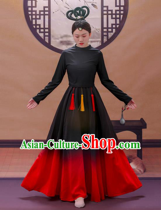 Chinese Classical Dance Clothing Mang Zhong Dance Dress Women Group Performance Garment Costume