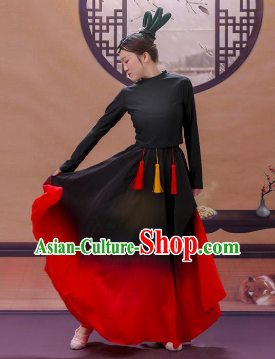 Chinese Classical Dance Clothing Mang Zhong Dance Dress Women Group Performance Garment Costume
