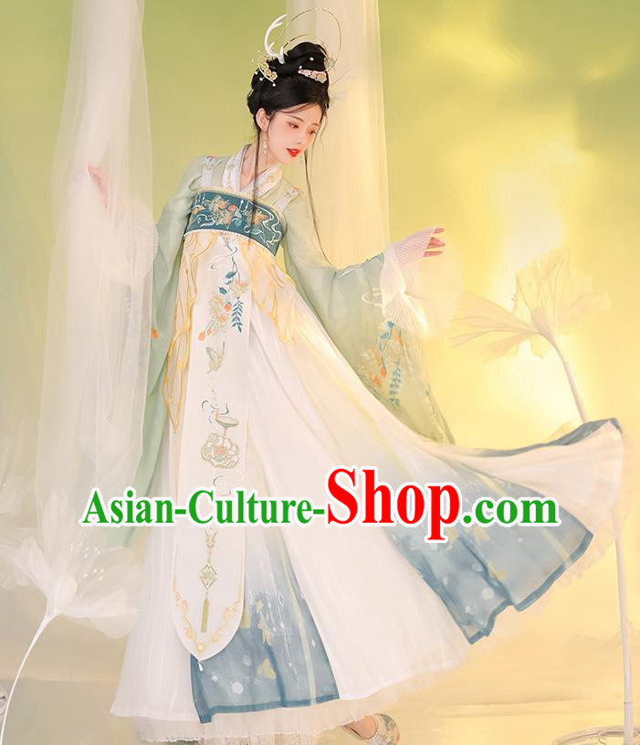 Chinese Tang Dynasty Noble Lady Costumes Traditional Embroidered Hanfu Dress Ancient Princess Clothing