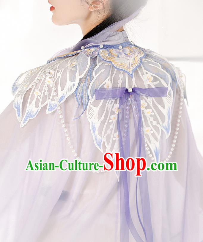 Chinese Ancient Palace Lady Clothing Ming Dynasty Princess Embroidered Dress Traditional Hanfu Garment Costumes