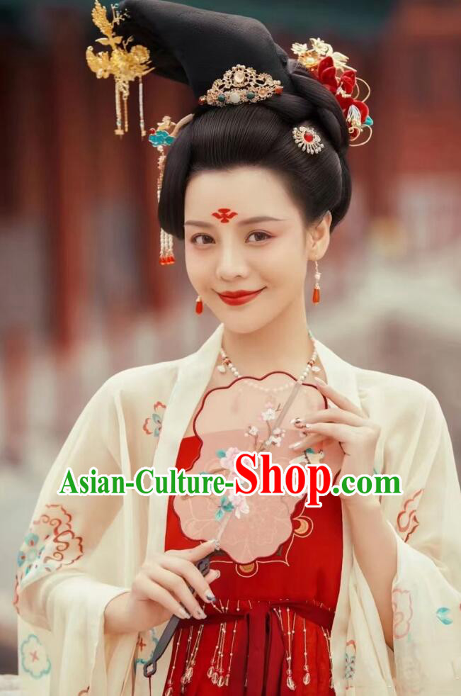 Chinese Tang Dynasty Royal Princess Garment Costumes Ancient Imperial Concubine Dress Clothing