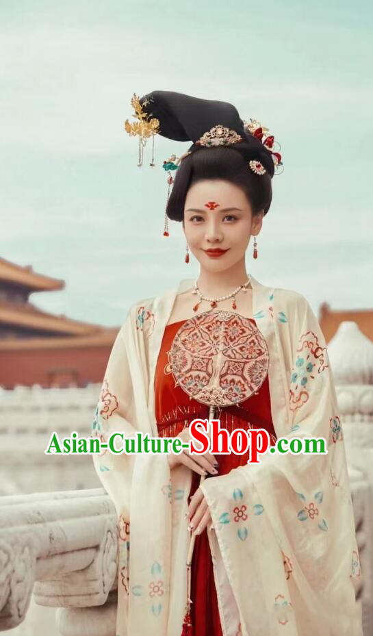 Chinese Tang Dynasty Royal Princess Garment Costumes Ancient Imperial Concubine Dress Clothing