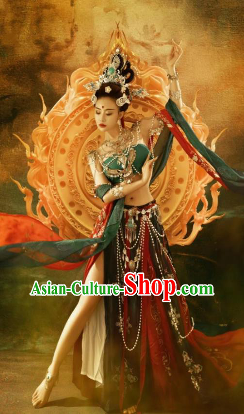 Chinese Dunhuang Flying Apsaras Dress Classical Dance Garment Costumes Ancient Fairy Clothing