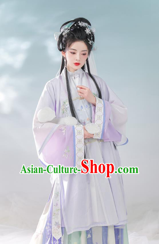 Chinese Ming Dynasty Historical Costumes Ancient Noble Lady Garments Traditional Hanfu Clothing
