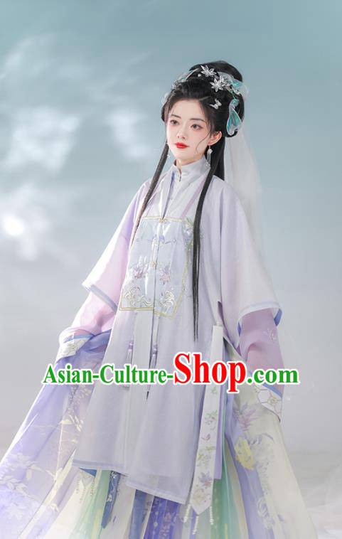 Chinese Ming Dynasty Historical Costumes Ancient Noble Lady Garments Traditional Hanfu Clothing