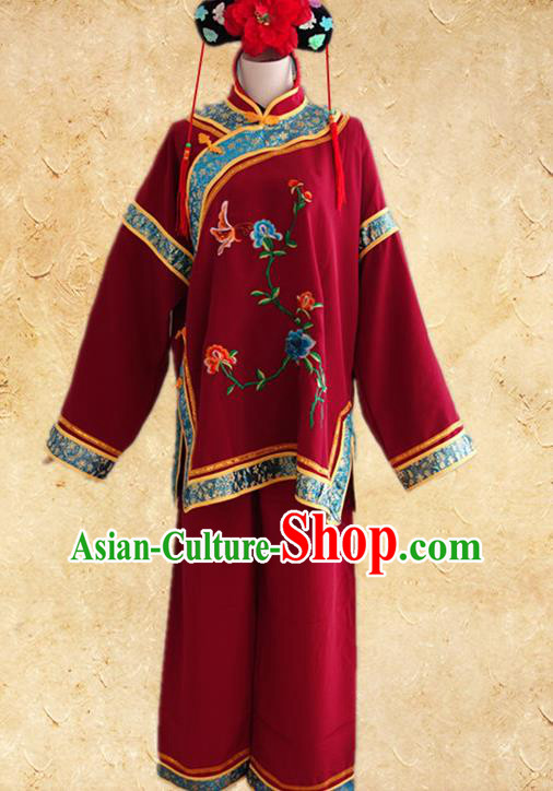 Chinese Qing Dynasty Servant Woman Clothing Ancient Court Mammy Costumes Princess Pearl Mo Mo Rong Garments