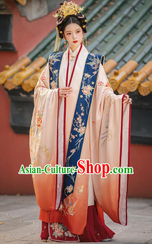 Chinese Ancient Empress Hanfu Dress Ming Dynasty Bride Garment Costumes Traditional Wedding Clothing