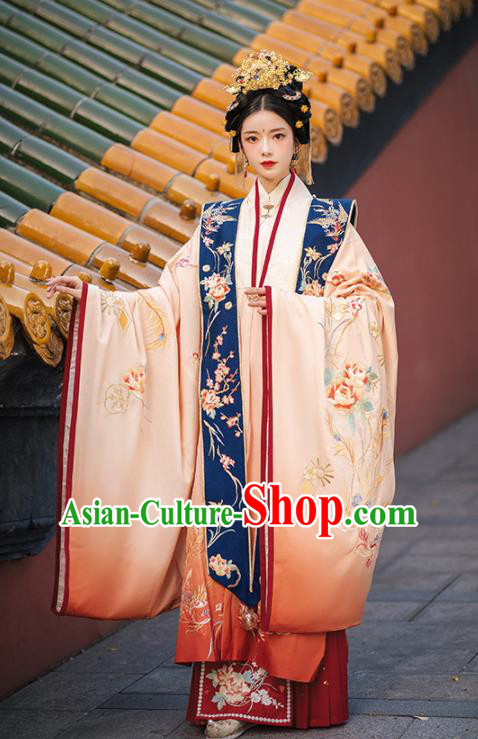 Chinese Ancient Empress Hanfu Dress Ming Dynasty Bride Garment Costumes Traditional Wedding Clothing