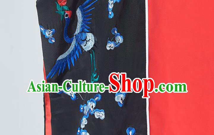 Chinese Taoist Master Costume Traditional Embroidered Red Priest Frock Taoism Ritual Robe San Qing Garment
