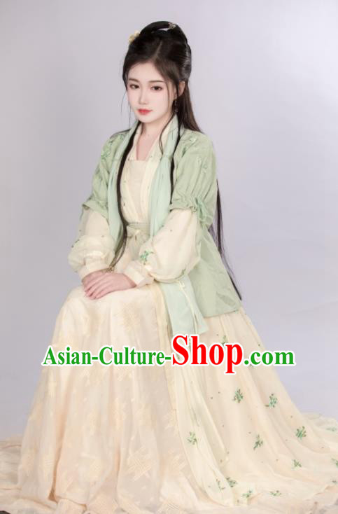 Chinese Traditional Young Lady Garment Costumes Ancient Female Swordsman Dress Clothing