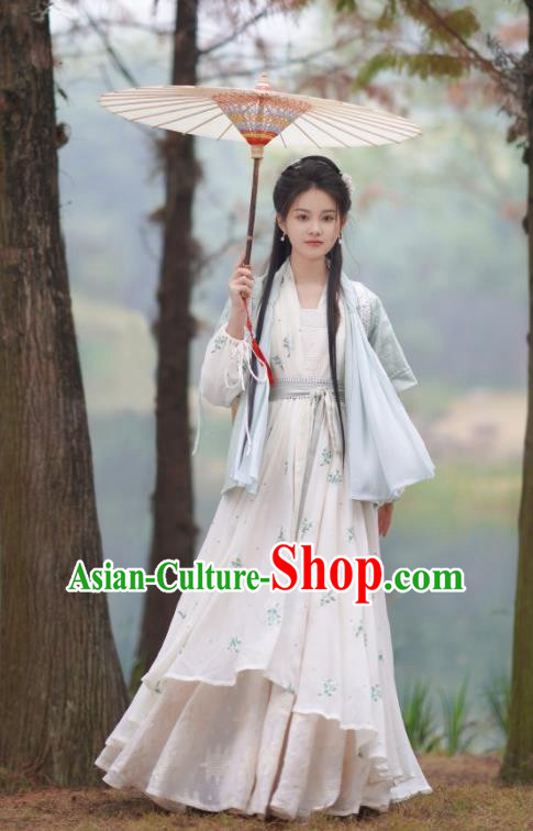 Chinese Traditional Young Lady Garment Costumes Ancient Female Swordsman Dress Clothing