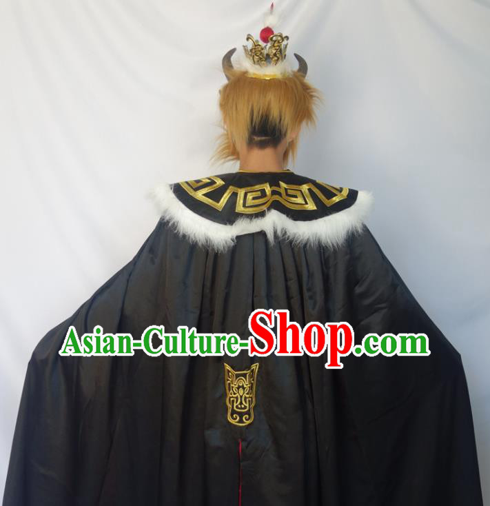 Chinese  Journey to the West Bull Demon King Garment Costumes and Headpiece Complete Set
