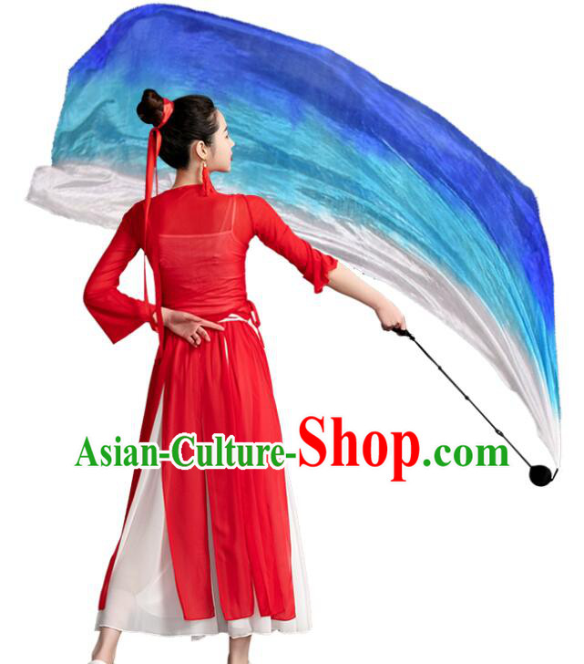 Indian Belly Dance Props India Raks Sharki Ball Accessories Gradient Blue to White Ribbon for Women