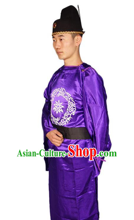 Chinese Ming Dynasty Chamberlain Vestment Traditional Official Clothing Ancient Eunuch Costumes