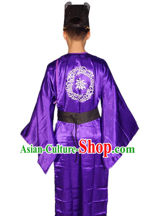 Chinese Ming Dynasty Chamberlain Vestment Traditional Official Clothing Ancient Eunuch Costumes