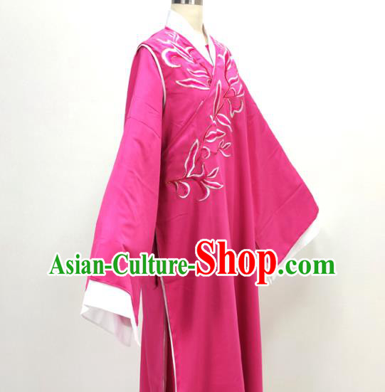Chinese Beijing Opera Xiaosheng Magenta Robe Shaoxing Opera Zhu Yingtai Clothing Ancient Scholar Costume