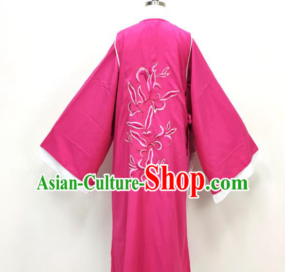 Chinese Beijing Opera Xiaosheng Magenta Robe Shaoxing Opera Zhu Yingtai Clothing Ancient Scholar Costume