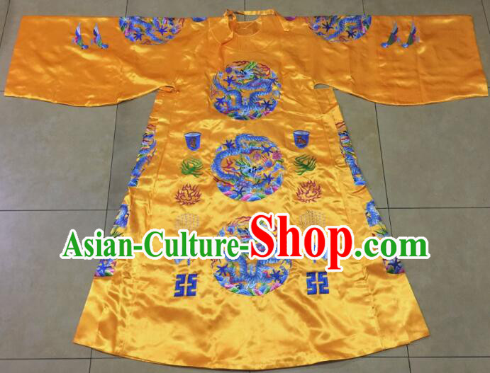 Top Chinese Ming Dynasty Emperor Garment Costumes Ancient Monarch Embroidered Imperial Robe