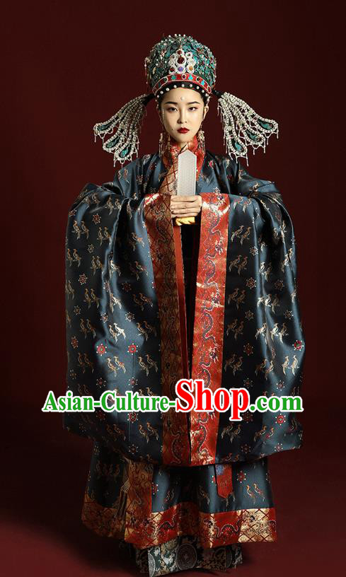 Chinese Historical Costumes Ancient Empress Garment Traditional Ming Dynasty Royal Queen Official Clothing
