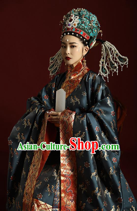 Chinese Historical Costumes Ancient Empress Garment Traditional Ming Dynasty Royal Queen Official Clothing