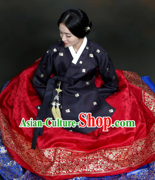 Top Korean Court Wedding Clothing Handmade Hanbok Bride and Groom Garment Costumes