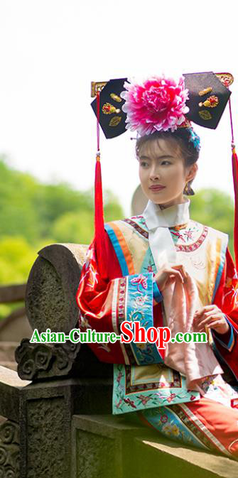 Chinese Traditional TV Series Dress Ancient Palace Infanta Garment Costumes Qing Dynasty Princess Clothing