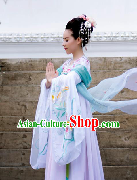 Chinese Ancient Empress Garment Costumes Tang Dynasty Court Woman Clothing Traditional Embroidered Hanfu Dress